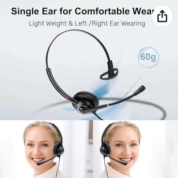 ✨Host Pick ✨ NEW USB Headset with Noise Canceling Microphone PC Laptop Tablet - Picture 5 of 11